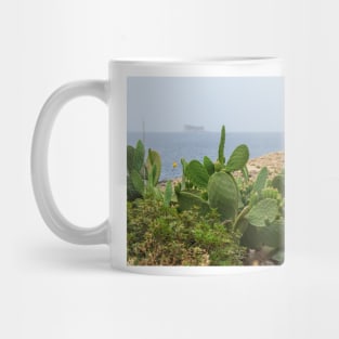 Opuntia with a Filfla island at the horizon Mug